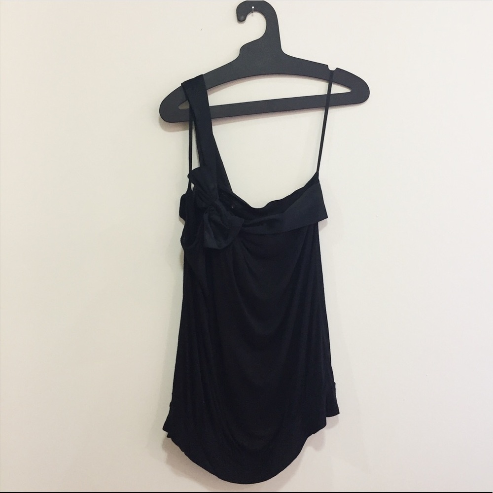 One-shoulder, Bow accent dressy top